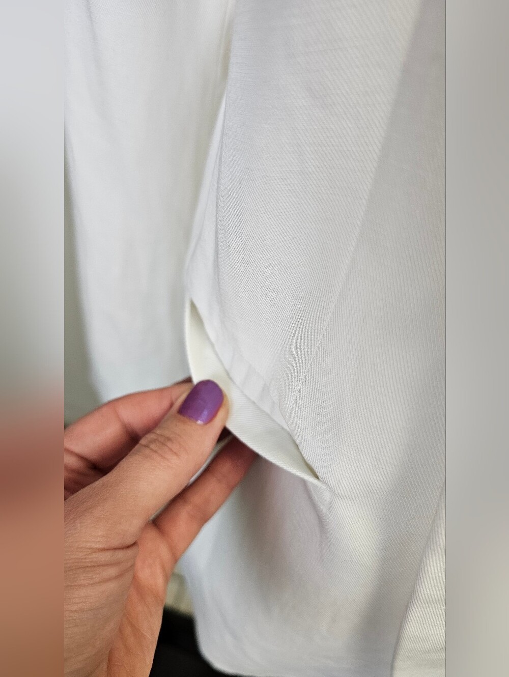 LOFT Double-Breasted Linen White Blazer Size 10 - Picture 6 of 11